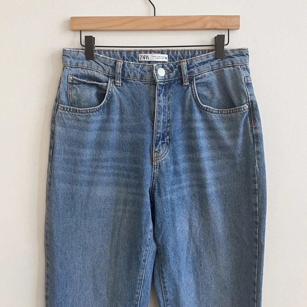 🏷️ SOLD •ZARA • Super High Rise Straight Leg Z1975 Jeans • 10 - Picture 7 of 15